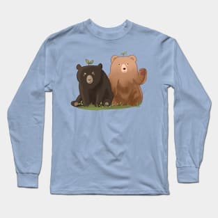 Cute bears illustration Long Sleeve T-Shirt